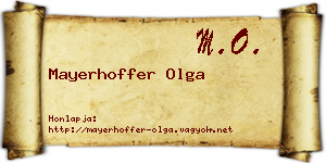 Mayerhoffer Olga névjegykártya