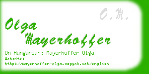 olga mayerhoffer business card